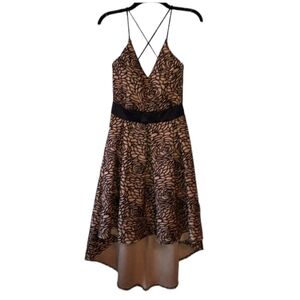 Agaci high low roses dress